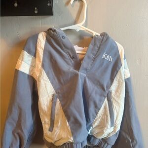 Kith Gray and Cream Hooded Jacket